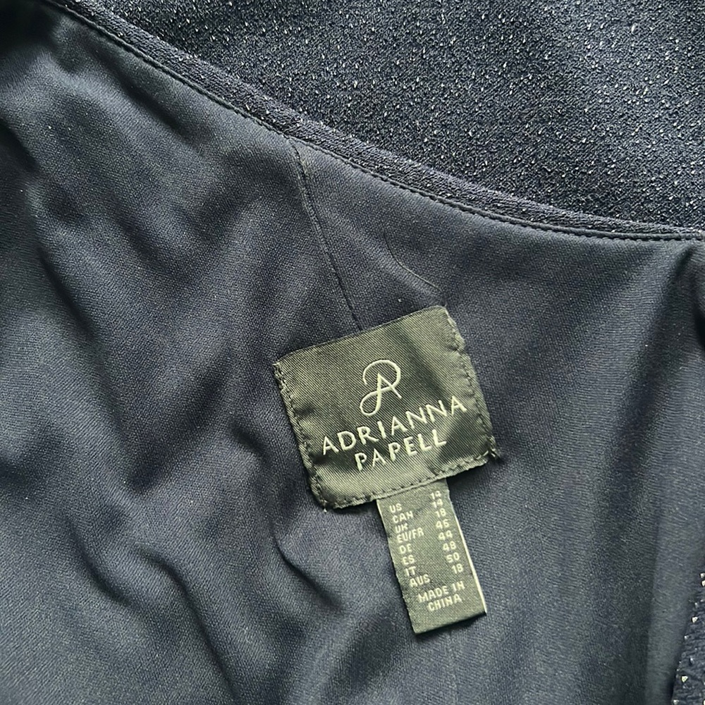 Adrianna Papell Asymmetrical-Neck Gown - 14 - Picture 3 of 5